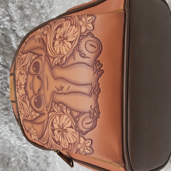 NWT Loungefly Lilo And Stitch Carving Embossed Design Mini Backpack - Picture 13 of 16